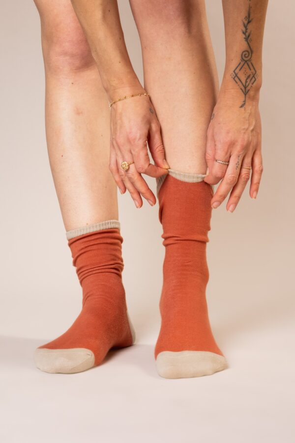 ⁦SOCKS - BLOOD ORANGE⁩ – תמונה ⁦5⁩