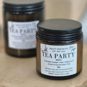 נר טבעי משעוות סויה וקוקוס Tea Party