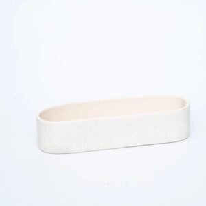 כלי קרמיקה אובאלי - לבן